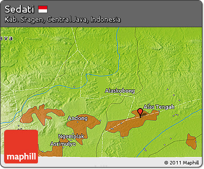 Physical 3D Map of Sedati