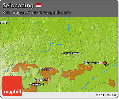 Physical 3D Map of Selogading