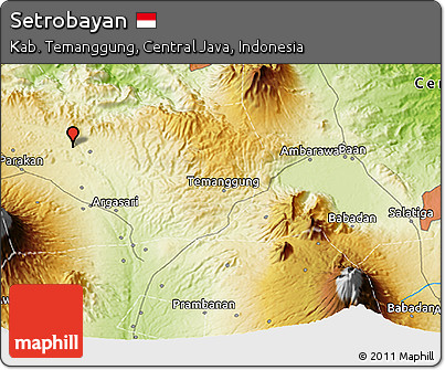 Physical 3D Map of Setrobayan