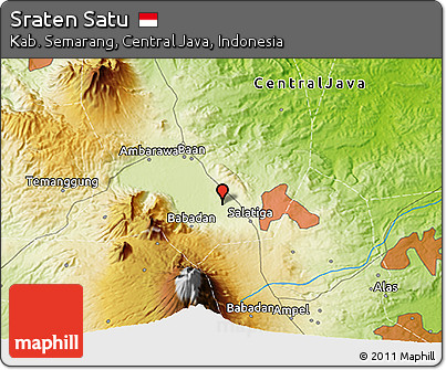 Physical 3D Map of Sraten Satu