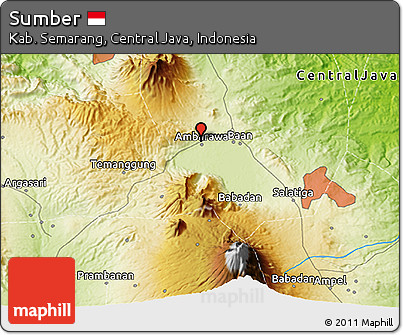 Physical 3D Map of Sumber