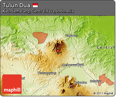 Physical 3D Map of Tulun Dua