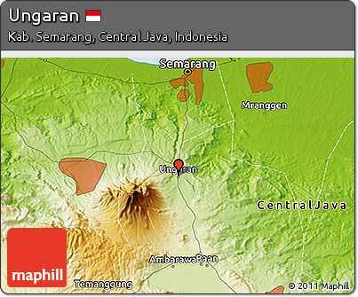 Physical 3D Map of Ungaran