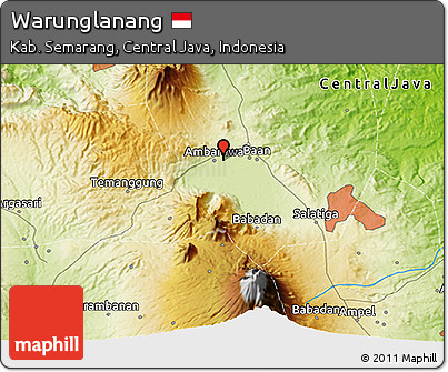 Physical 3D Map of Warunglanang