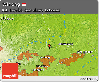 Physical 3D Map of Winong