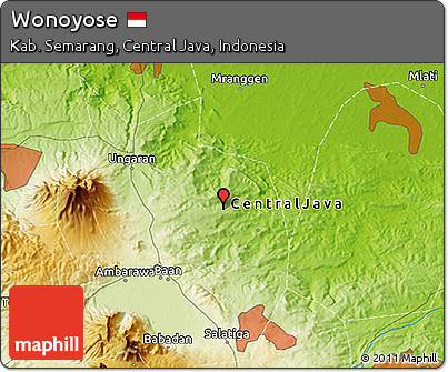 Physical 3D Map of Wonoyose