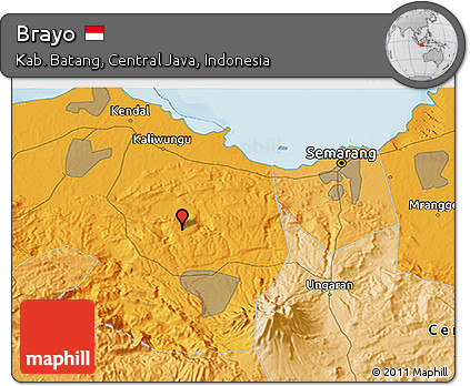 Political 3D Map of Brayo
