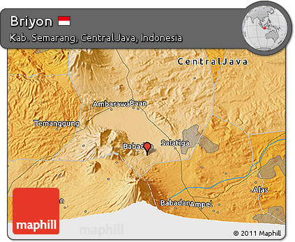 Political 3D Map of Briyon