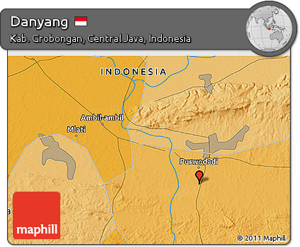 Political 3D Map of Danyang