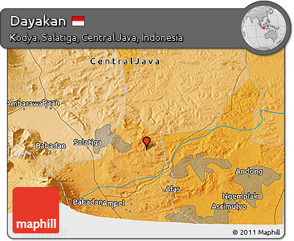 Political 3D Map of Dayakan