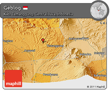Political 3D Map of Geblog