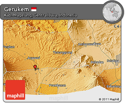 Political 3D Map of Gerukem