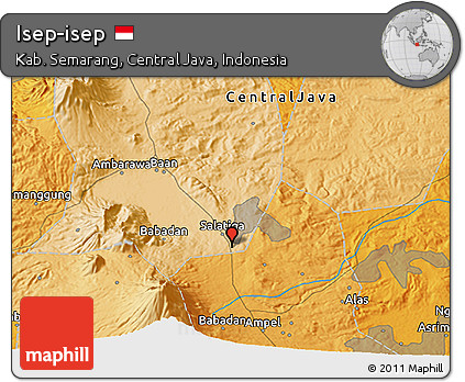 Political 3D Map of Isep-isep