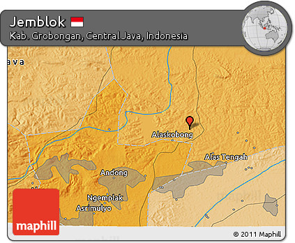 Political 3D Map of Jemblok