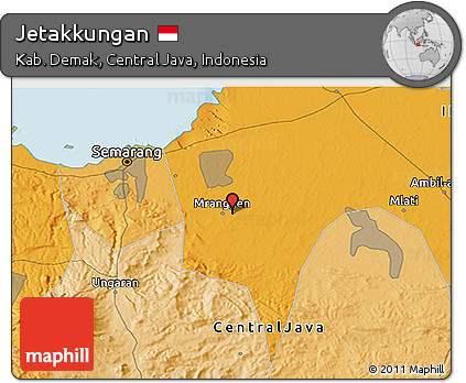 Political 3D Map of Jetakkungan