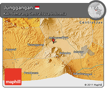 Political 3D Map of Junggangan