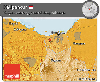 Political 3D Map of Kalipancur