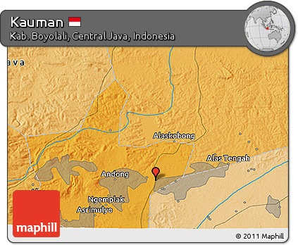 Political 3D Map of Kauman