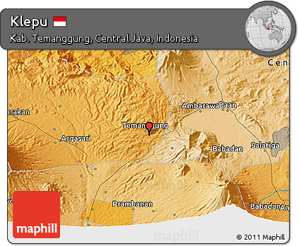 Political 3D Map of Klepu