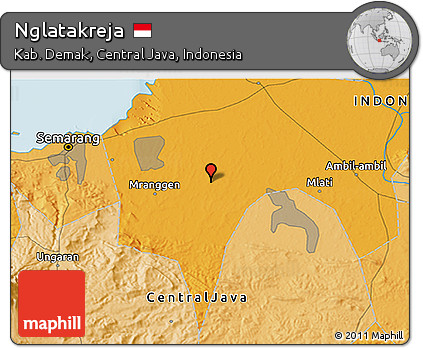 Political 3D Map of Nglatakreja