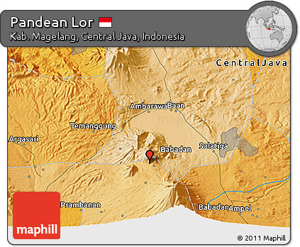 Political 3D Map of Pandean Lor