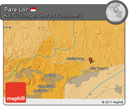 Political 3D Map of Pare Lor