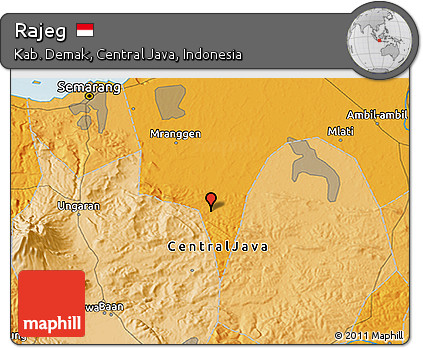 Political 3D Map of Rajeg