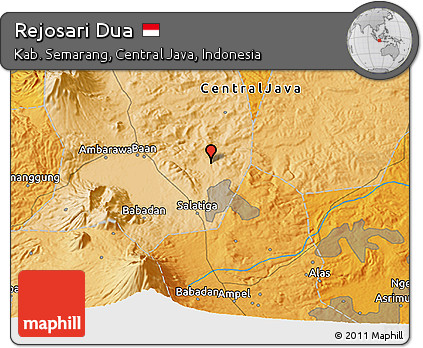 Political 3D Map of Rejosari Dua