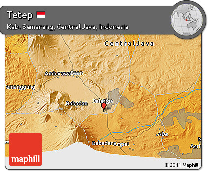Political 3D Map of Tetep