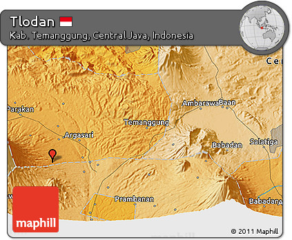 Political 3D Map of Tlodan