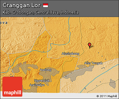 Political 3D Map of Cranggan Lor