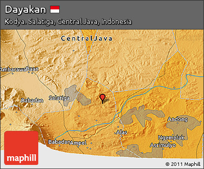 Political 3D Map of Dayakan