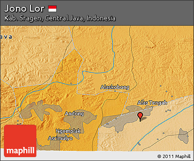 Political 3D Map of Jono Lor