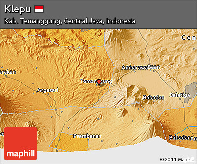 Political 3D Map of Klepu