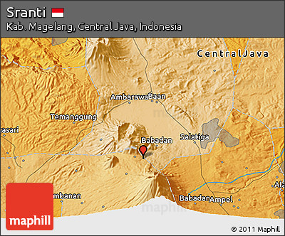 Political 3D Map of Sranti