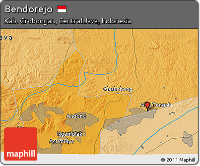 Political 3D Map of Bendorejo