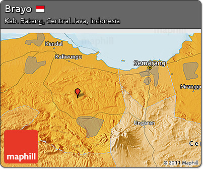 Political 3D Map of Brayo