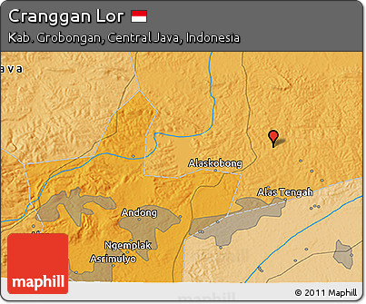 Political 3D Map of Cranggan Lor