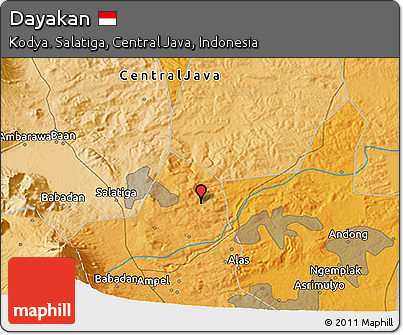 Political 3D Map of Dayakan