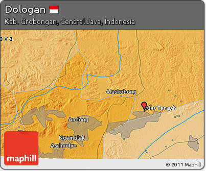 Political 3D Map of Dologan