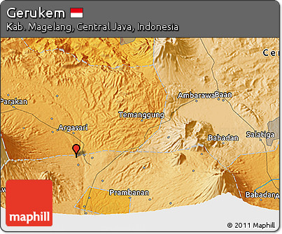 Political 3D Map of Gerukem