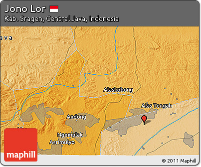 Political 3D Map of Jono Lor