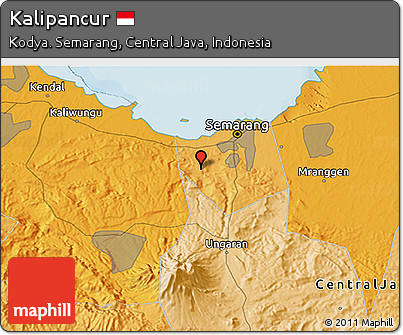 Political 3D Map of Kalipancur