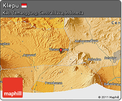 Political 3D Map of Klepu