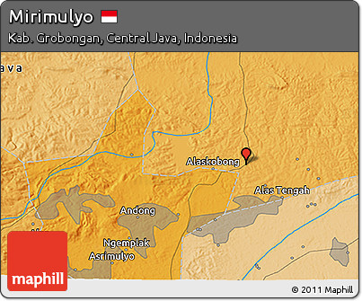 Political 3D Map of Mirimulyo