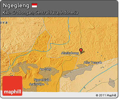 Political 3D Map of Ngegleng