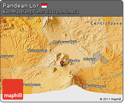 Political 3D Map of Pandean Lor