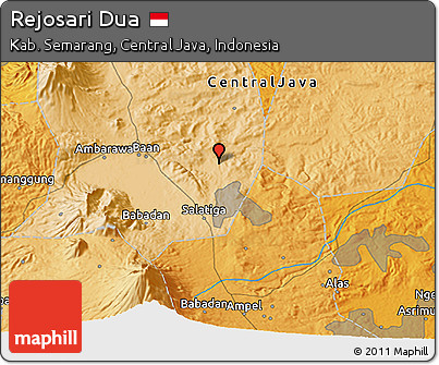 Political 3D Map of Rejosari Dua