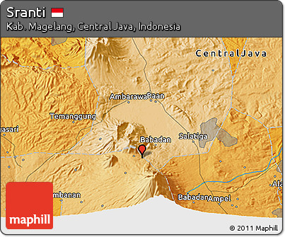 Political 3D Map of Sranti