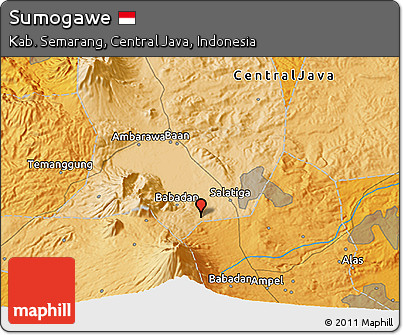 Political 3D Map of Sumogawe